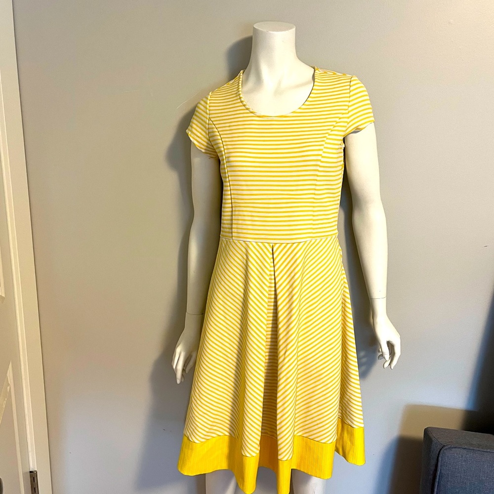 Pretty lemon yellow striped dress